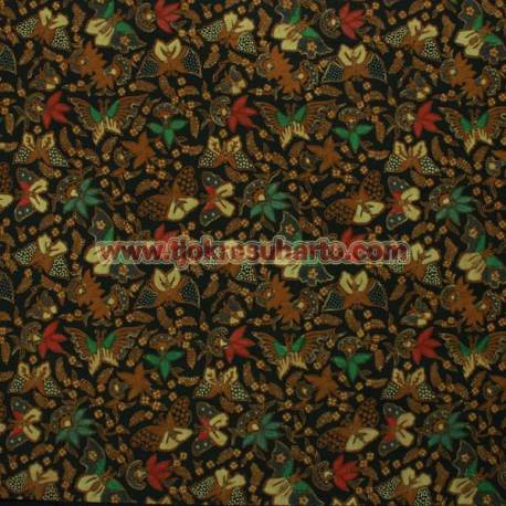 BHR 583 Bahan Sarimbit kombinasi genes katun colet Boket kupu cemeng cilik 240x100 cm EST