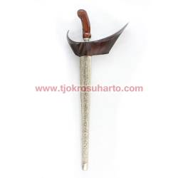 CSY 117 Keris Ladrang Yogya Sonokeling Tatah Winoto Crom perak