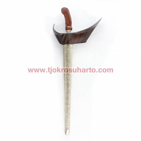 CSY 117 Keris Ladrang Yogya Sonokeling Tatah Winoto Crom perak