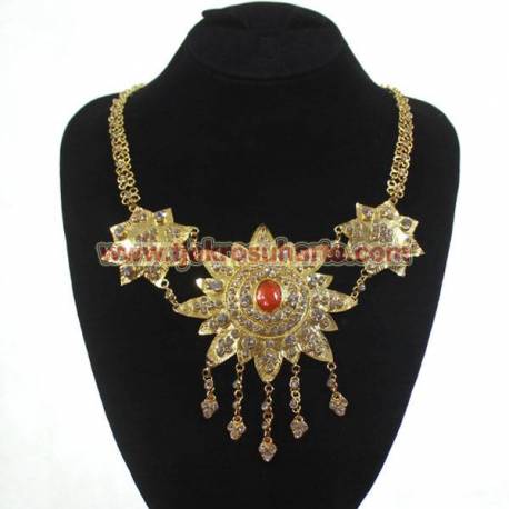 FPK 053 Kalung Bandul Matahari batu warna merah fmm 536 AGS