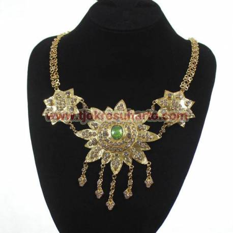 FPK 056 Kalung Bandul Matahari batu warna Hijau fmm 536