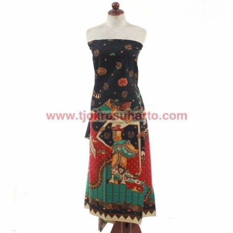 BHR 011 Bahan Sarimbit Sogan colet warna Wayang Cemeng HSN