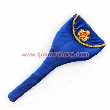 Sarung Keris Bludru Biru Dongker bordir HB 58x24 TIN