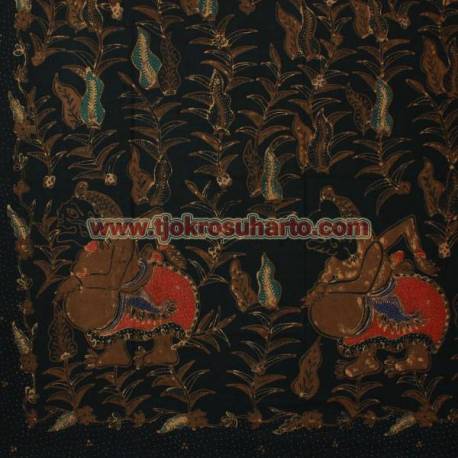 BHA 016 Bahan Hem/rok Tulis colet boketan cemeng AMD