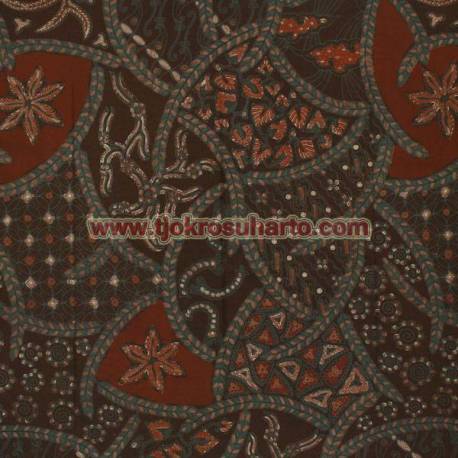 Bahan Hem/Rok Katun kombinasi tulis print malam Sk HMA