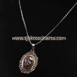 Kalung alpaka Rantai pipih L segi 4 susun 2 (13) SRE