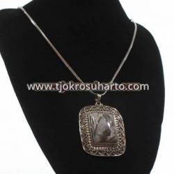 EPK 046 Kalung Monel alpaka Rantai SS L pirus Oval (15) SRE