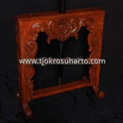 Standar Tombak Panjang ceplok Bunga Isi 3 25x50x55 cm WYM