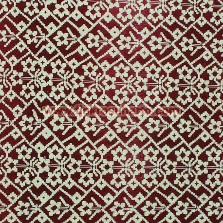 Kain Cinde cap 3 m kelengan merah tua maroon BTN