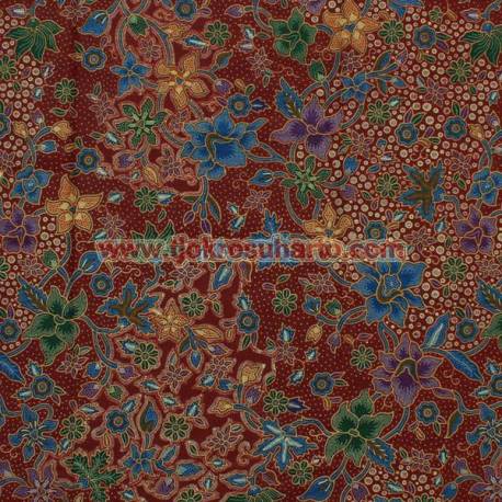 BHR 648 Bahan sarimbit printing Pekalongan Kembangan warna K 217X115 cm CLE