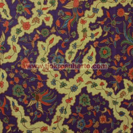 BHR 642 Bahan sarimbit printing Pekalongan Kembangan warna E 217X115 cm CLE