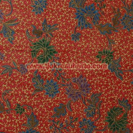 Bahan sarimbit printing Pekalongan Kembangan warna BB 217X115 cm CLE