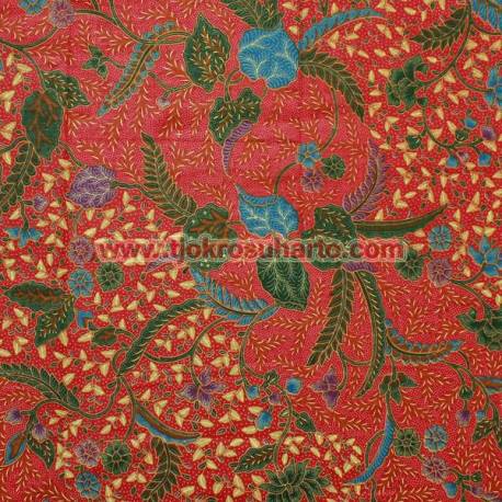 Bahan sarimbit printing Pekalongan Kembangan warna D 217X115 cm CLE