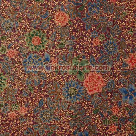 Bahan sarimbit printing Pekalongan Kembangan warna G 217X115 cm CLE