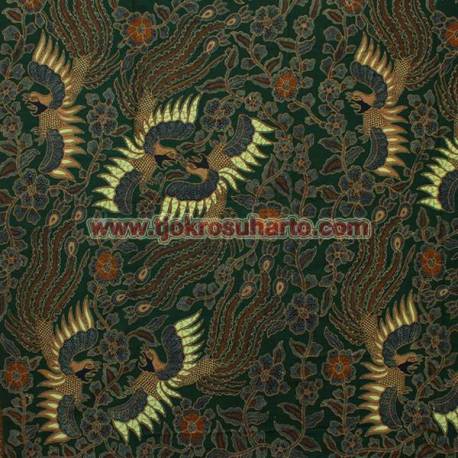 Bahan sarimbit printing Pekalongan Kembangan warna W 217X115 cm CLE