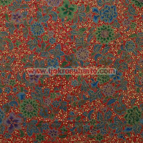 Bahan sarimbit printing Pekalongan Kembangan warna AA 217X115 cm CLE