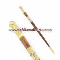 Stock komando akasia selut 2 60 cm tatah kuning batu