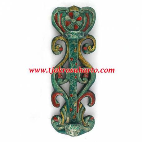 CTB 038 Tempat Keris Dinding Lung bunga 13x48 cm cth 023 SPD