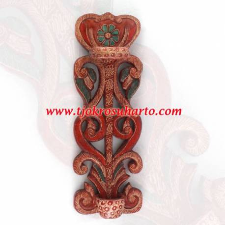 CTB 040 Tempat Keris Dinding Lung bunga 12x36 cm cth 024 SPD