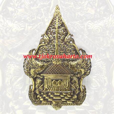 GCB 319 Lampu Dinding Gunungan Kuningan Hitam Tanggung 41 cm BGY