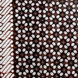 BCP 144 Batik Yogya Cap Petilan Kawung kembang hitam Tumpal parang