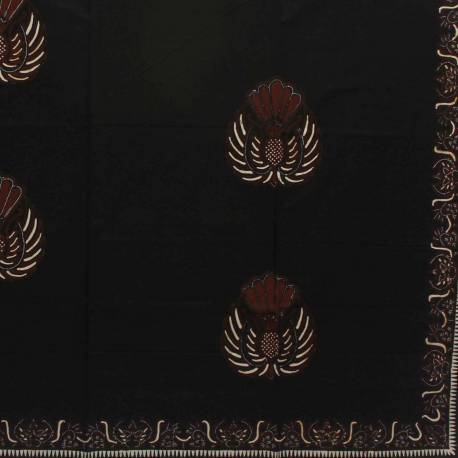 BCP 508 Batik Yogya Cap  Petilan Kelengan Hitam plisir kembang gurdo BTN