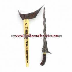 CSY 418 Keris Ladrang Yogya Sonokeling Liman gajah combong penyu tatah emas