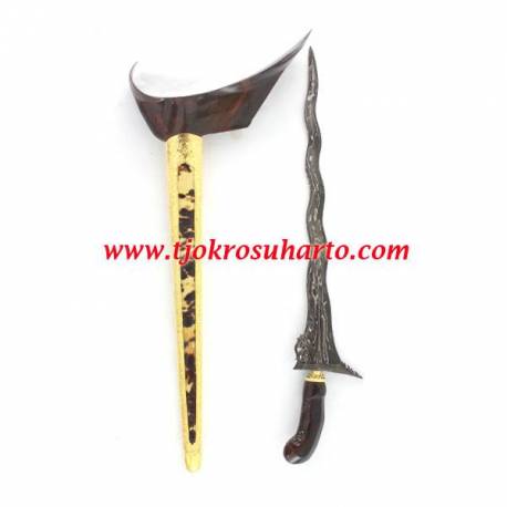 CSY 418 Keris Ladrang Yogya Sonokeling Liman gajah combong penyu tatah emas