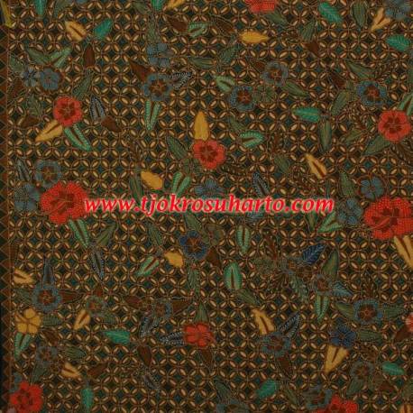 Bahan Hem/rok tulis riningan Colet kawung picis ceplok kipas hijau RTI