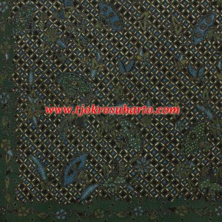Bahan Hem/rok tulis riningan Colet picis hijau RTI
