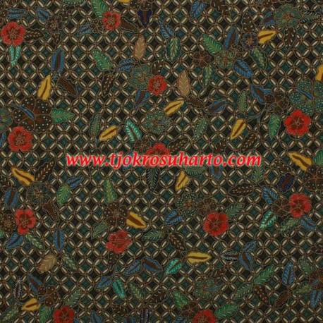 Bahan Hem/rok tulis riningan Colet Kawung picis kembang merah RTI
