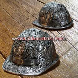 Helm Proyek Almunium ukir Tambang Batu Bara 23x16x30 cm TPN