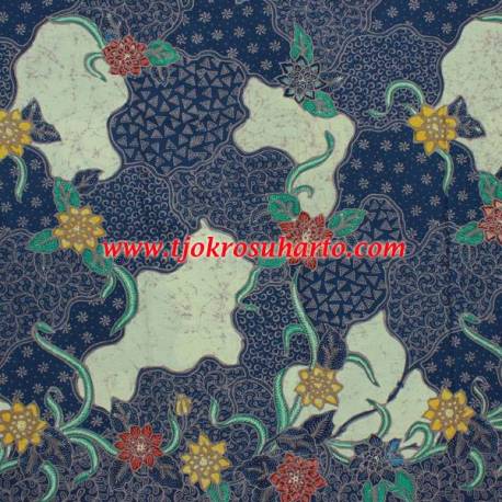 BHH 720 Bahan Hem/Rok tulis Colet Remukan biru  200x115 cm CLE