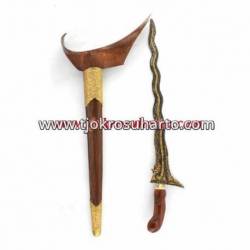 Keris Ladrang Yogya Gembol Jati Nogo kuning selut 2 kuning emas cpw 025