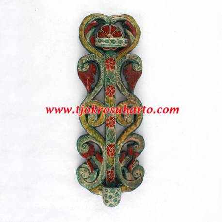 Tempat Keris Dinding lung atas bunga 14x39 cm cth 036 SPD