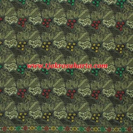 Bahan sarimbit Kombinari Sogan colet lawasan Sekar Jagat 2,4 m HSN