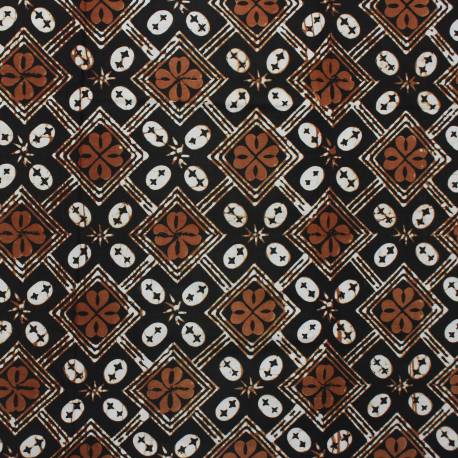 BCP 612 Batik Yogya Cap Petilan kawung hitam ceplok kotak BTN