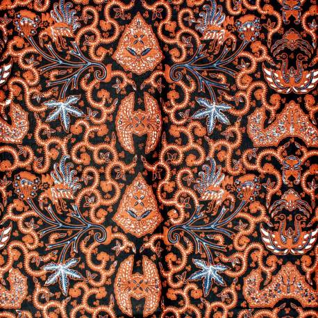 BBR 290 Batik Kombinasi Jogja Motif Wahyu Manggar coklat SDI