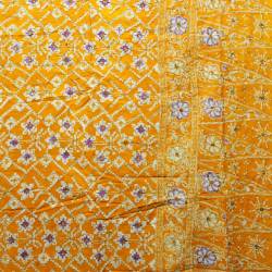 DKP 034 Kain Cinde cap 3 m Bordir kertep Kuning Tumpal DKC 053 BTN