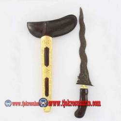 Keris Gayaman Yogya Sonokeling kecil nogo siluman blewah combong 2 emas batu