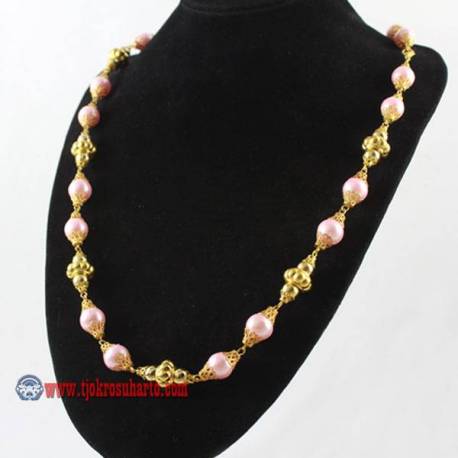 EPK 111 Kalung Mutiara Jambon emas 41 cm YNN (1)