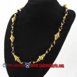 EPK 112 Kalung Mutiara Hitam emas 41 cm YNN (2)