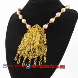 EPK 113 Kalung Mutiara Jambon perak bakar 41 cm YNN (3)