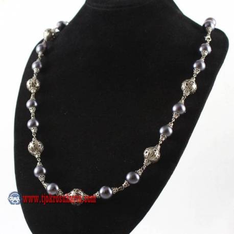 EPK 114 Kalung Mutiara Abu perak bakar 41 cm YNN (4)