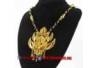 Kalung Mutiara hitam liontin duan emas 46 cm YNN (12)