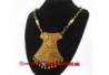 EPK 131 Kalung Mutiara hitam liontin baju lengan emas 46 cm YNN (19c)