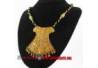 EPK 134 Kalung Mutiara hitam liontin baju lengan  emas 46 cm YNN (19f)