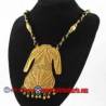 EPK 139 Kalung Mutiara hitam liontin baju lengan panjang emas 46 cm YNN (20e)