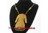 EPK 140 Kalung Mutiara hitam liontin baju lengan panjang emas 46 cm YNN (20f)