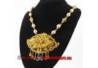 EPK 120 Kalung Mutiara Jambon liontin mahkota bunga emas 46 cm YNN (10)
